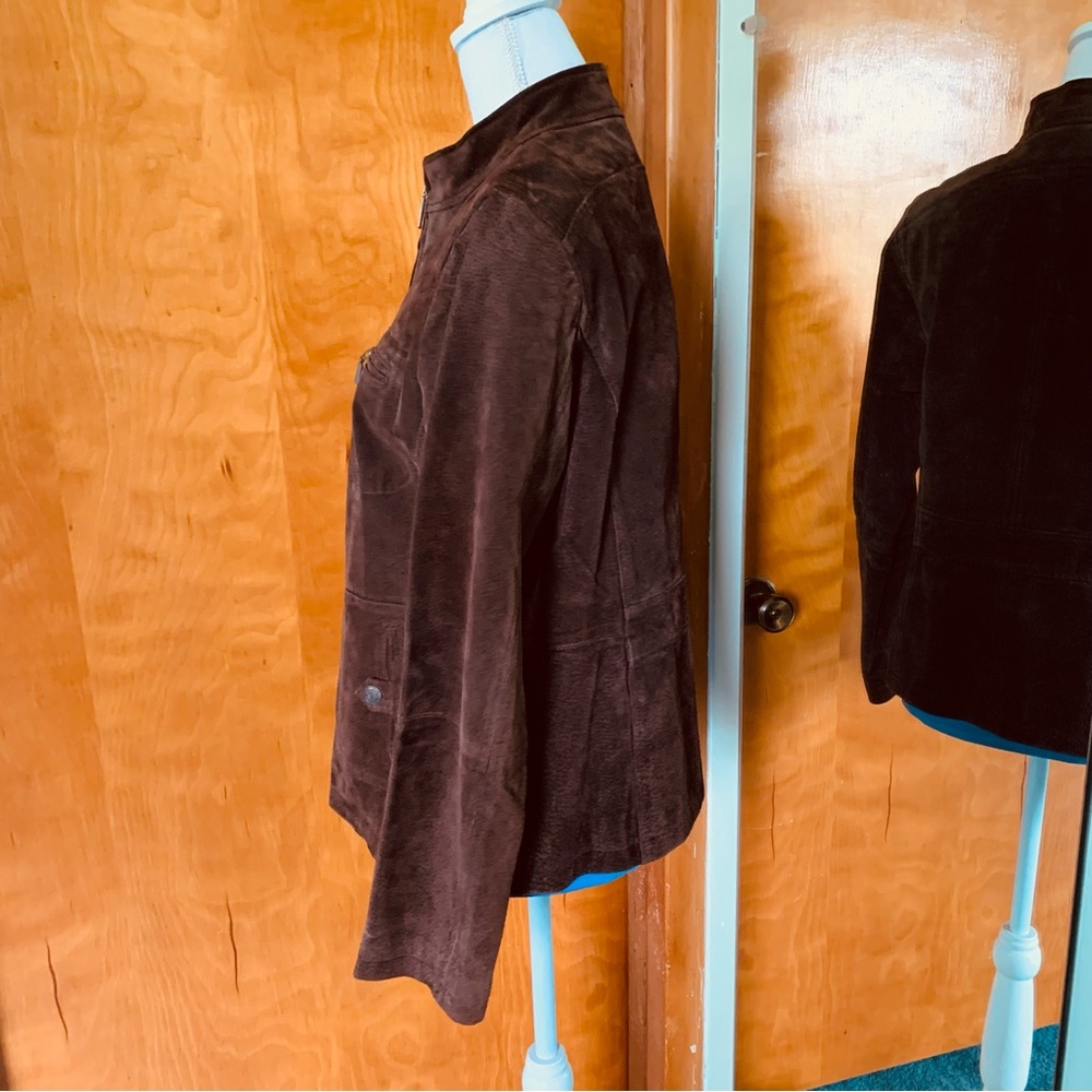 Ruff Hewn Suede Leather brown jacket - Picture 2 of 14
